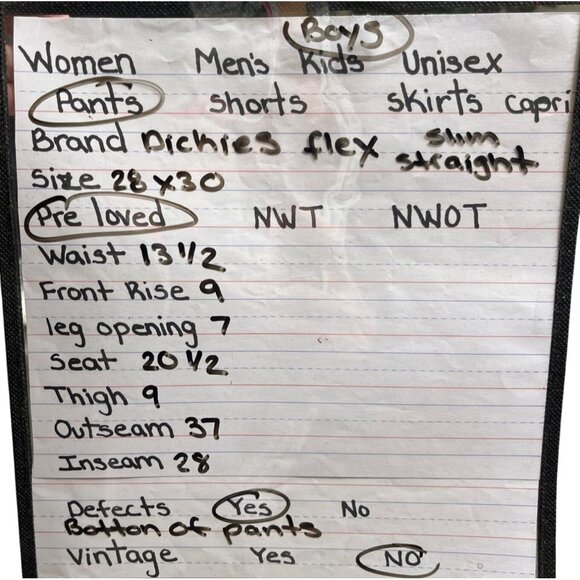 28x30 Mens Dickies Flex Straight Leg Khaki Pants Cargo Slim Taper Olive Green - Picture 3 of 7